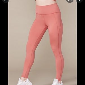 Clay pink Girlfriend collection compressive high rise pink leggings